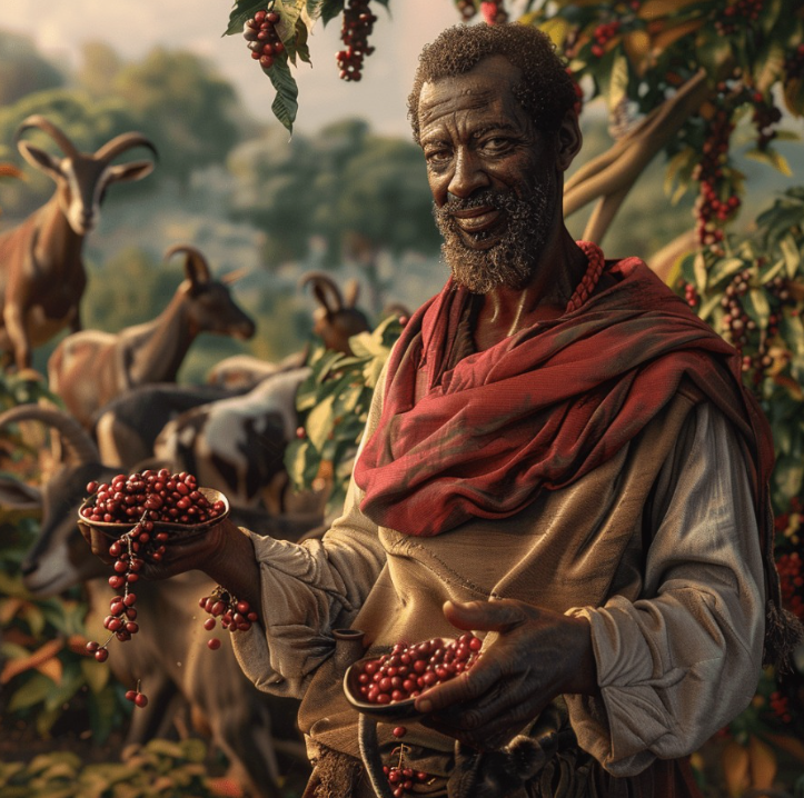 Pastor Kaldi y las cabras